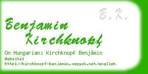 benjamin kirchknopf business card
